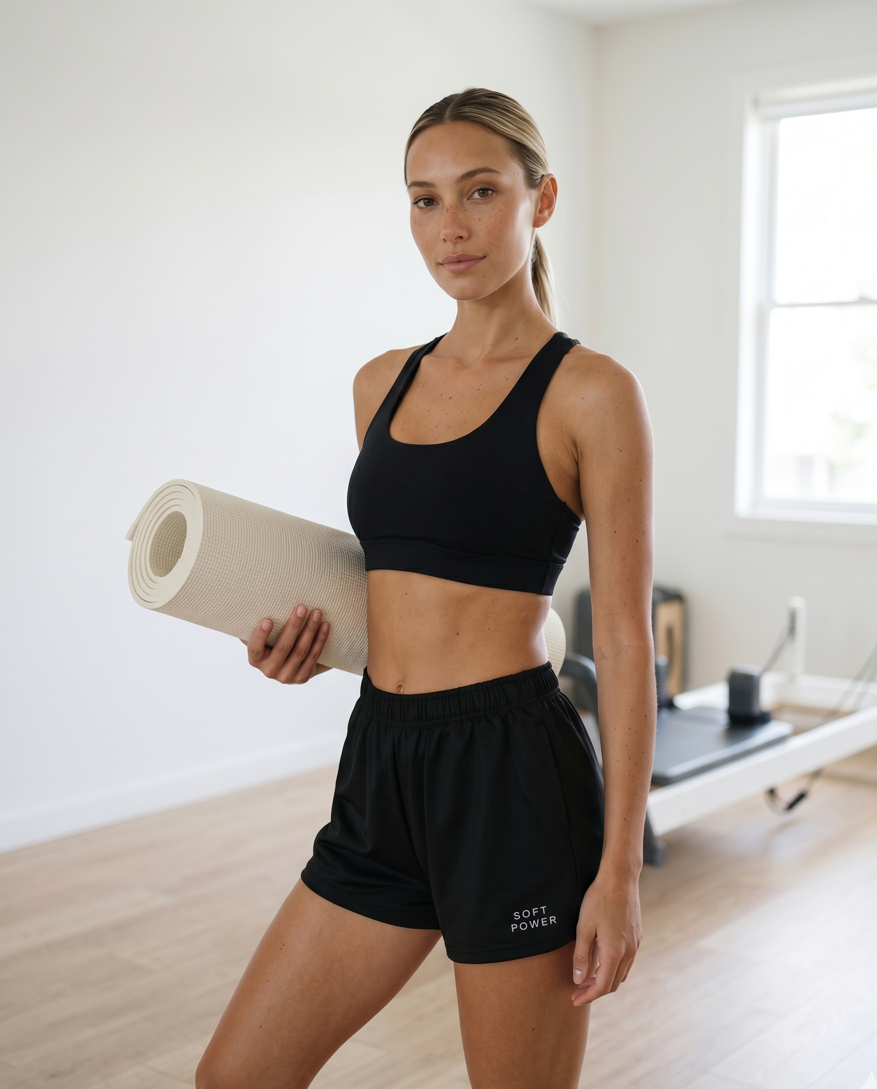 Soft Power Athletic Shorts — Black
