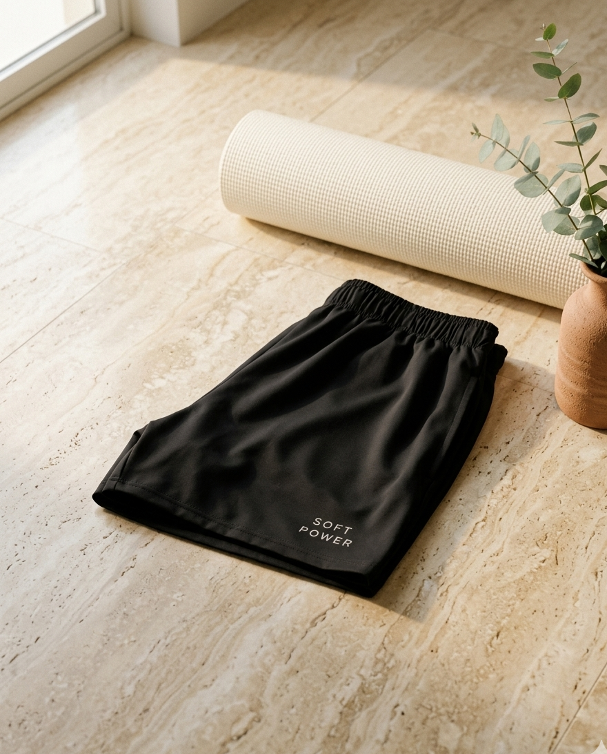 Soft Power Athletic Shorts — Black