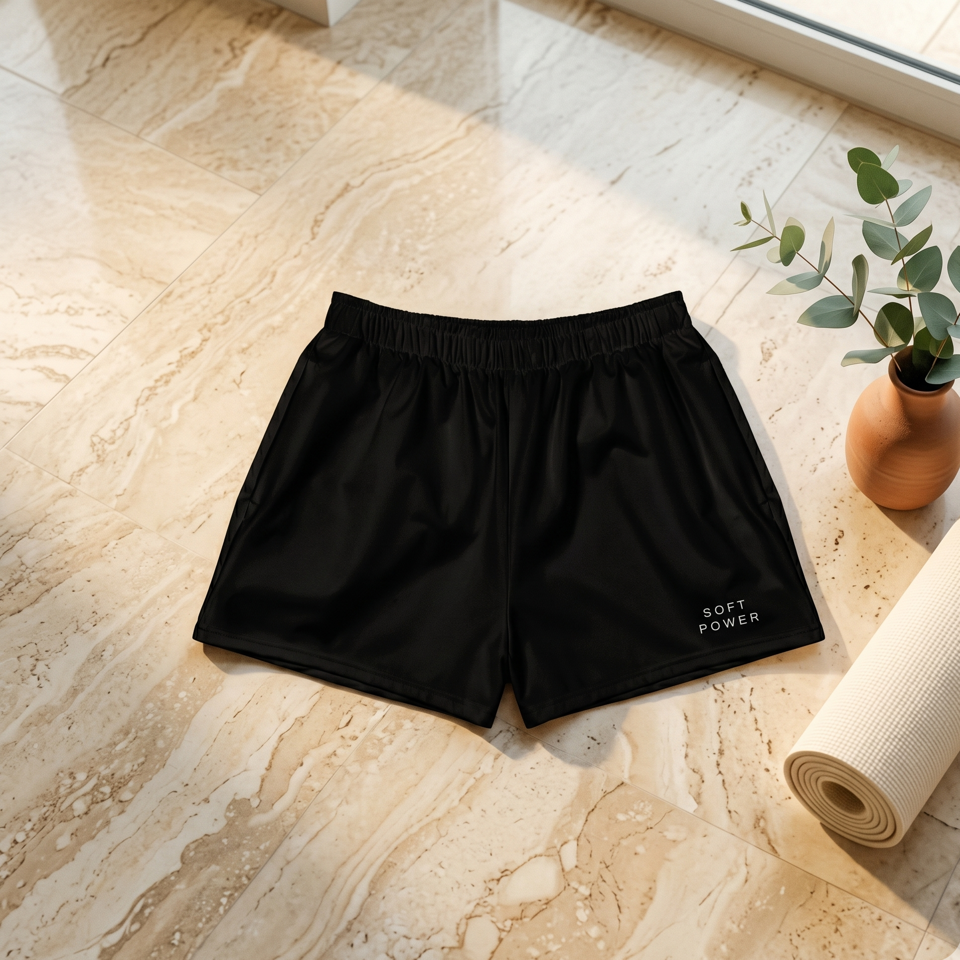 Soft Power Athletic Shorts — Black