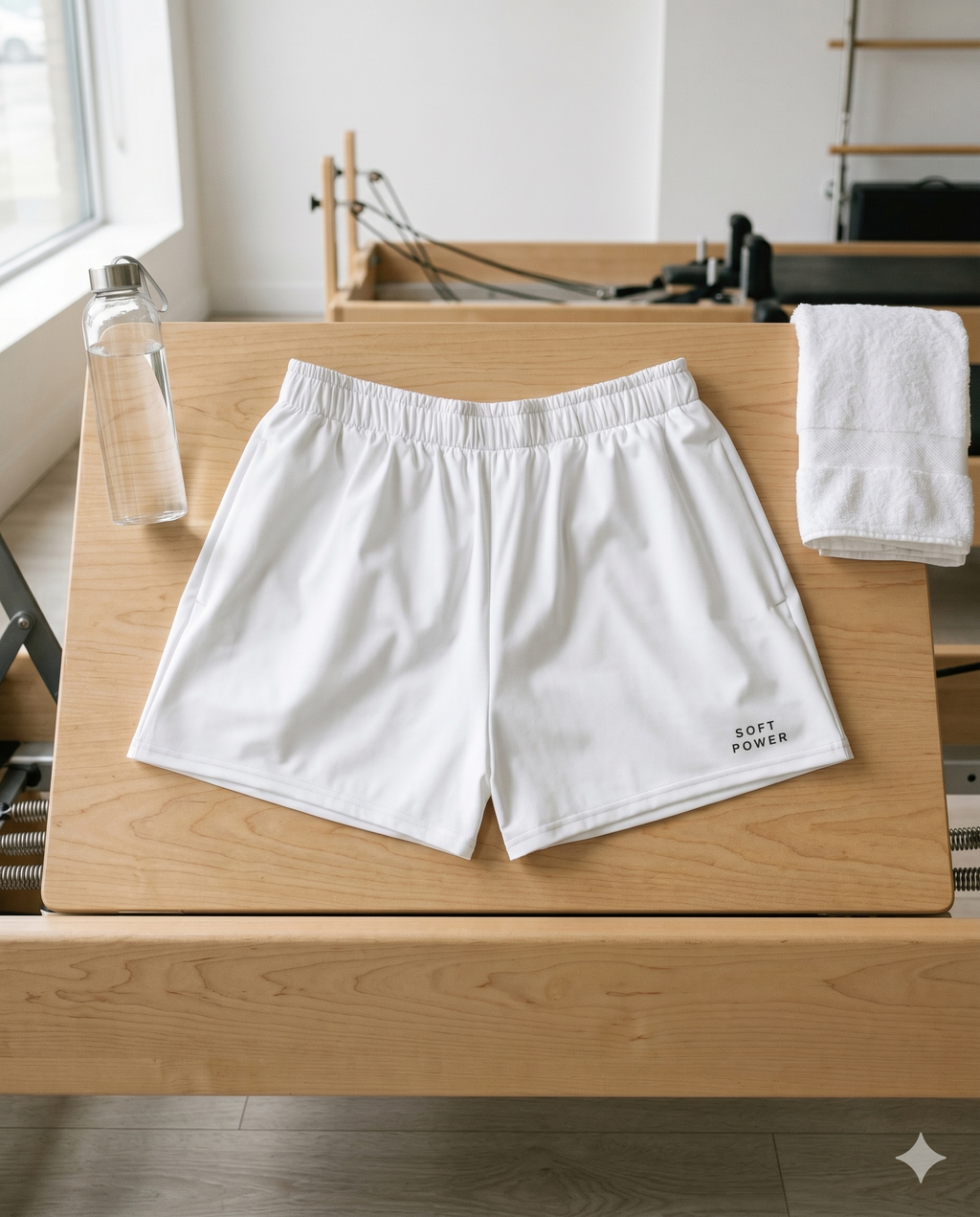Soft Power Athletic Shorts — White